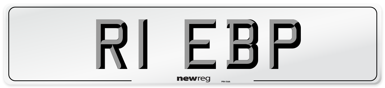 R1 EBP Number Plate from New Reg